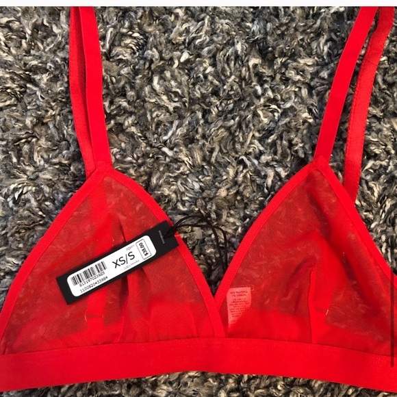 ♥️JOES JEANS MESH RED BRALETTE NWT $40 VALUE - Picture 5 of 5